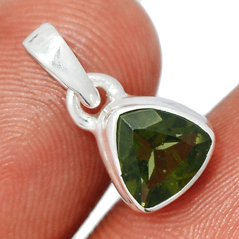 0.6" Moldavite Faceted Pendants - MDFP246