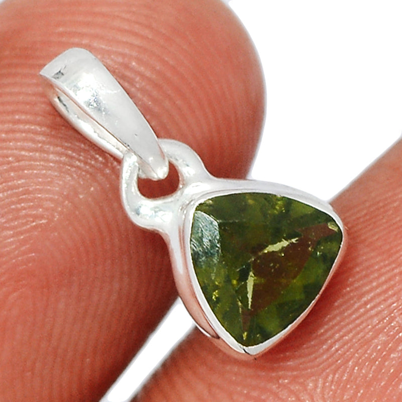 0.6" Moldavite Faceted Pendants - MDFP247