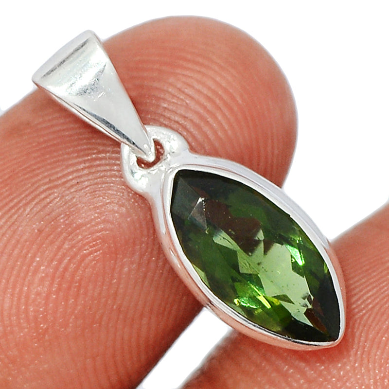 1" Moldavite Faceted Pendants - MDFP254