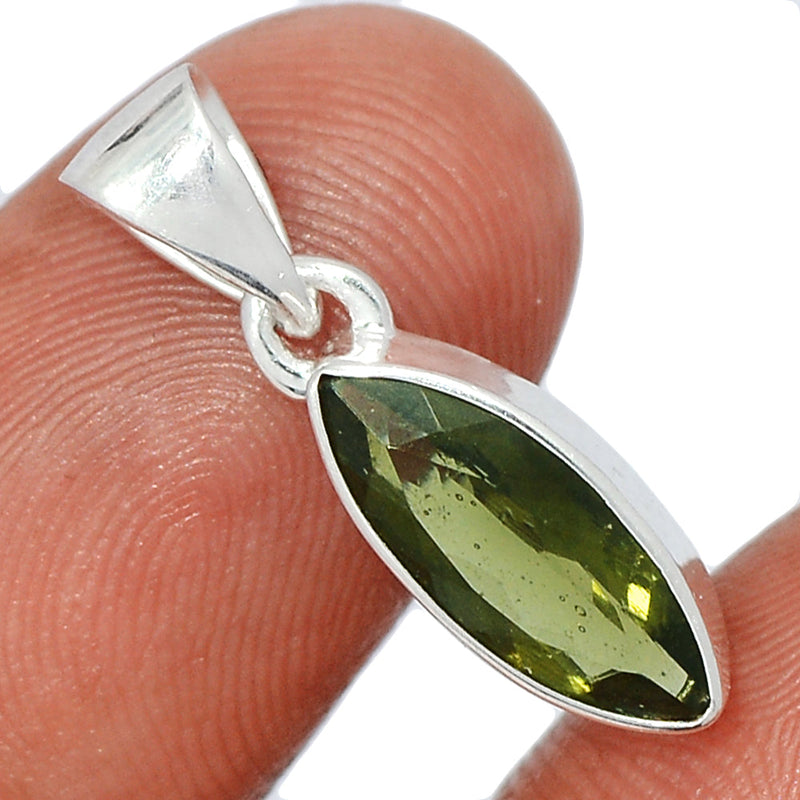 1" Moldavite Faceted Pendants - MDFP259