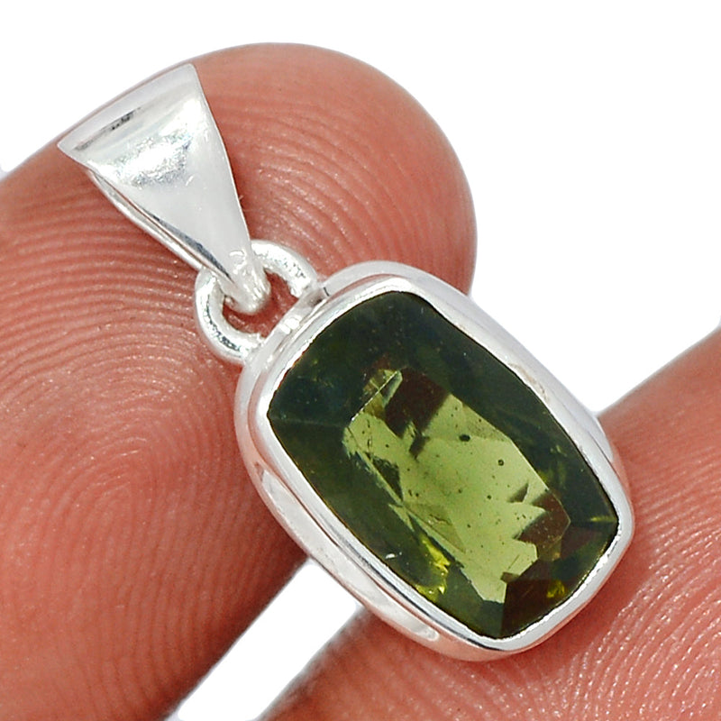 0.8" Moldavite Faceted Pendants - MDFP260