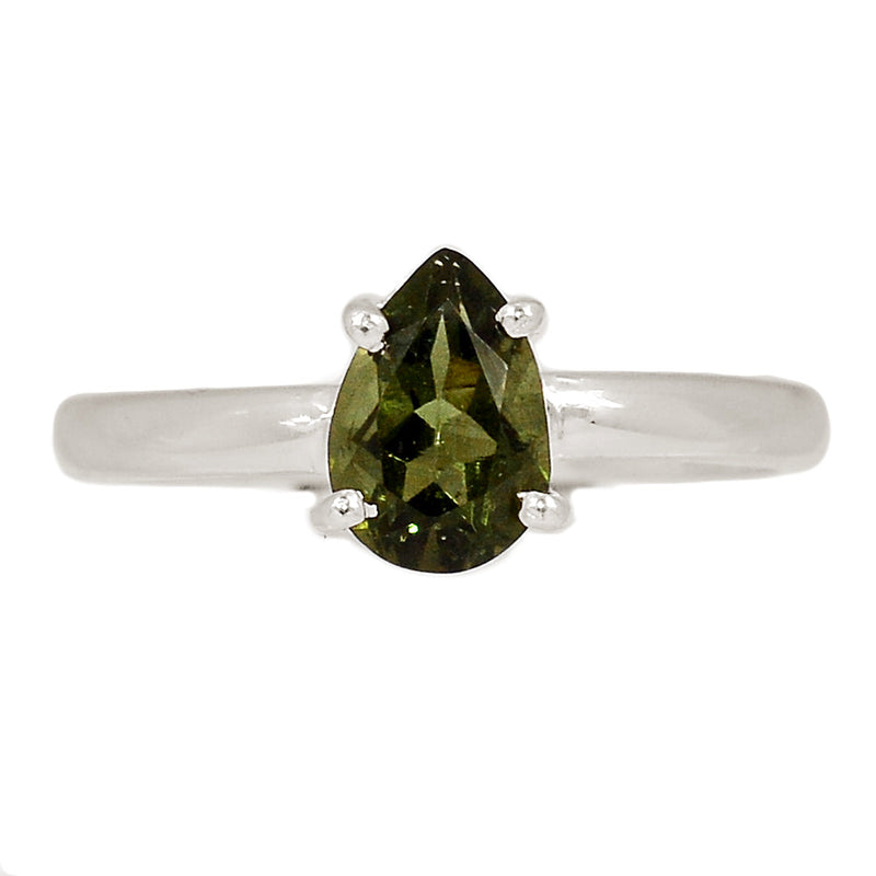 Claw - Moldavite Faceted Ring - MDFR102