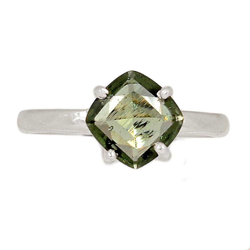 Claw - Moldavite Faceted Ring - MDFR103