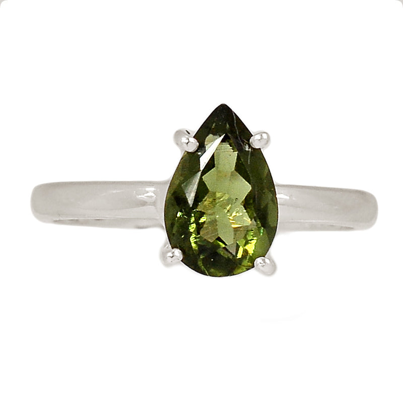 Claw - Moldavite Faceted Ring - MDFR105