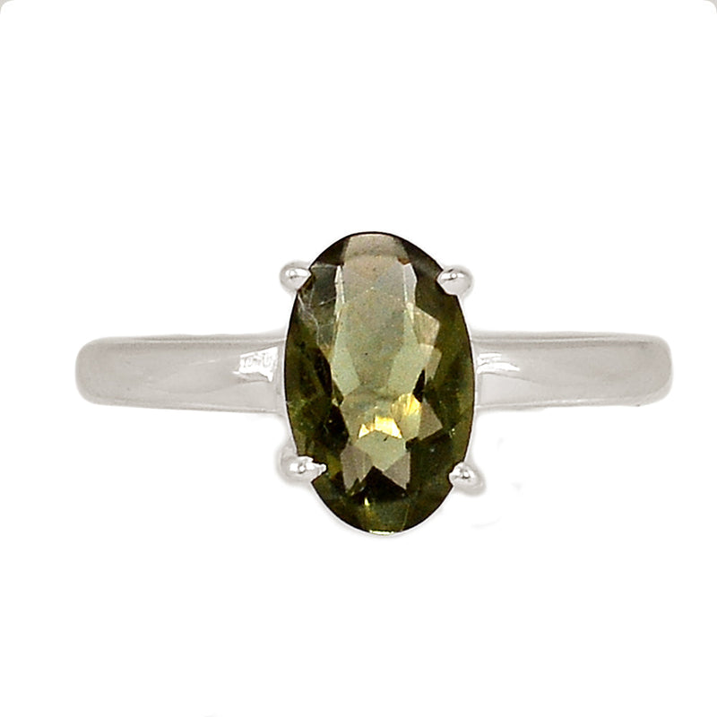 Claw - Moldavite Faceted Ring - MDFR106