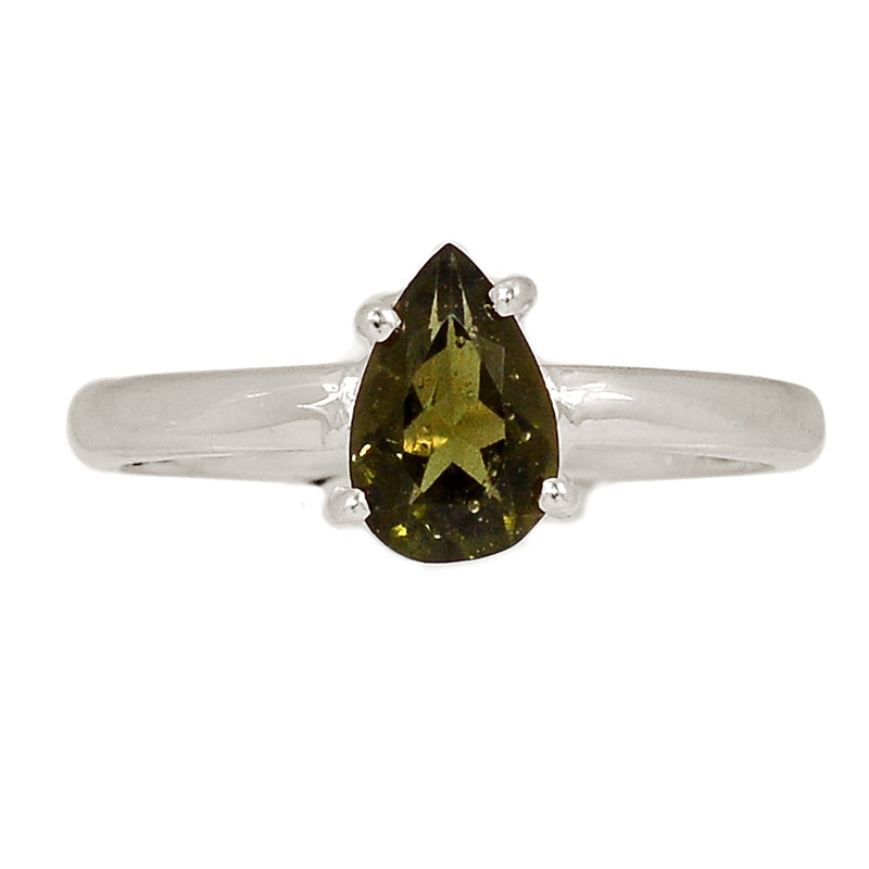 Claw - Moldavite Faceted Ring - MDFR107