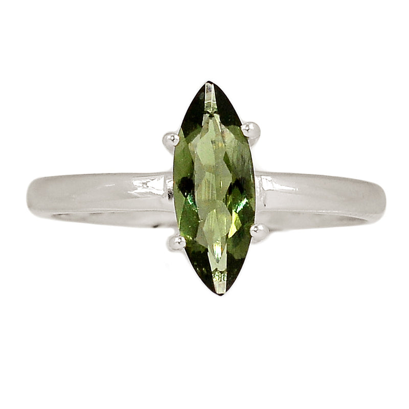 Claw - Moldavite Faceted Ring - MDFR114