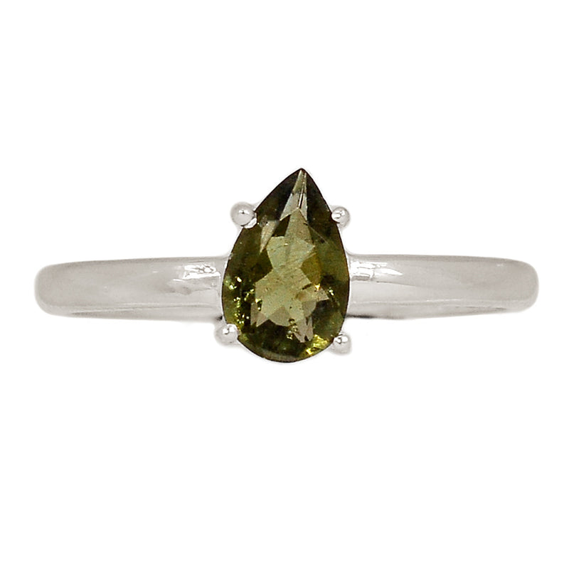 Claw - Moldavite Faceted Ring - MDFR115