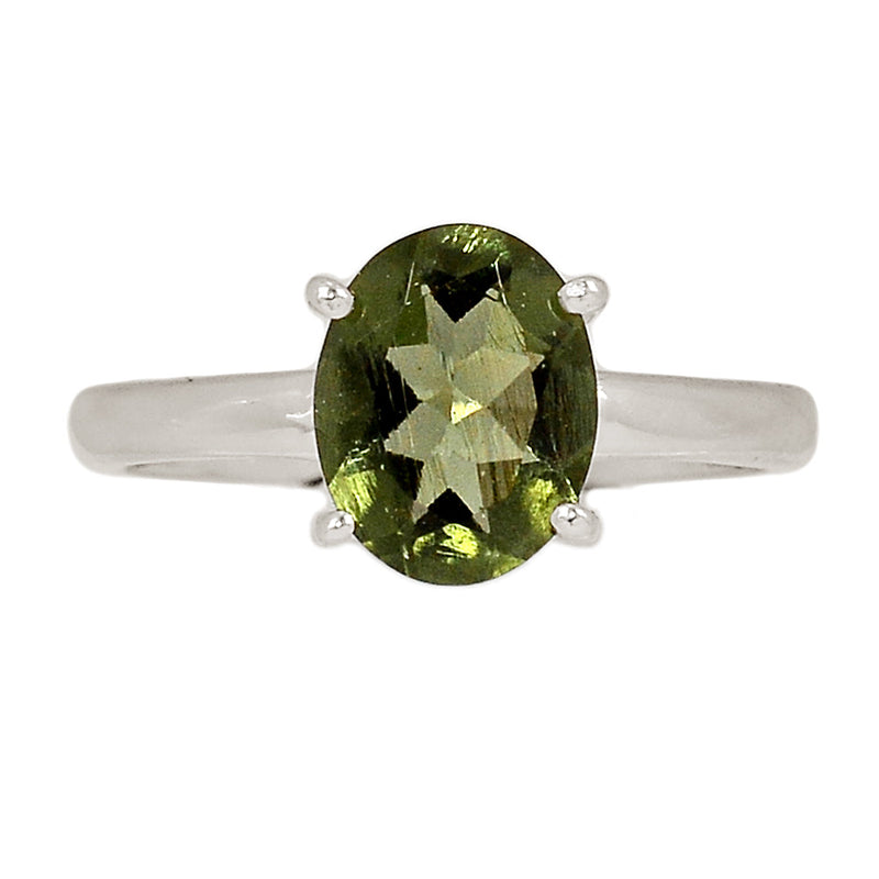 Claw - Moldavite Faceted Ring - MDFR116