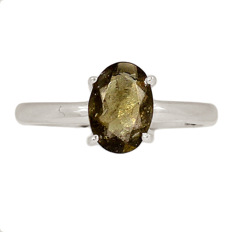 Claw - Moldavite Faceted Ring - MDFR119