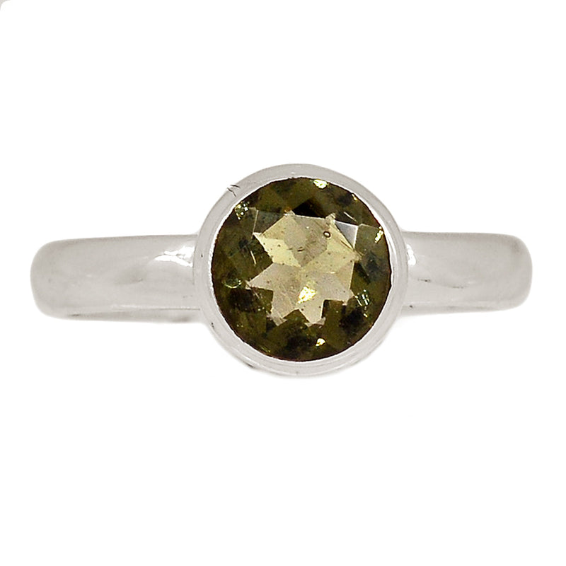 Moldavite Faceted Ring - MDFR24