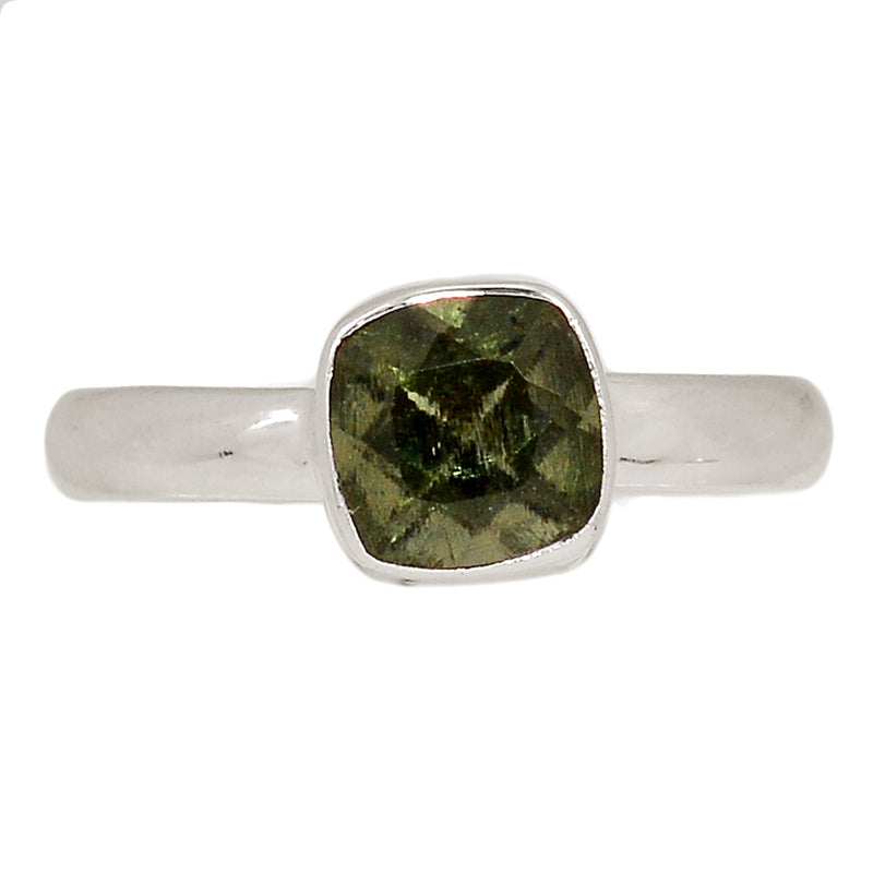 Moldavite Faceted Ring - MDFR48