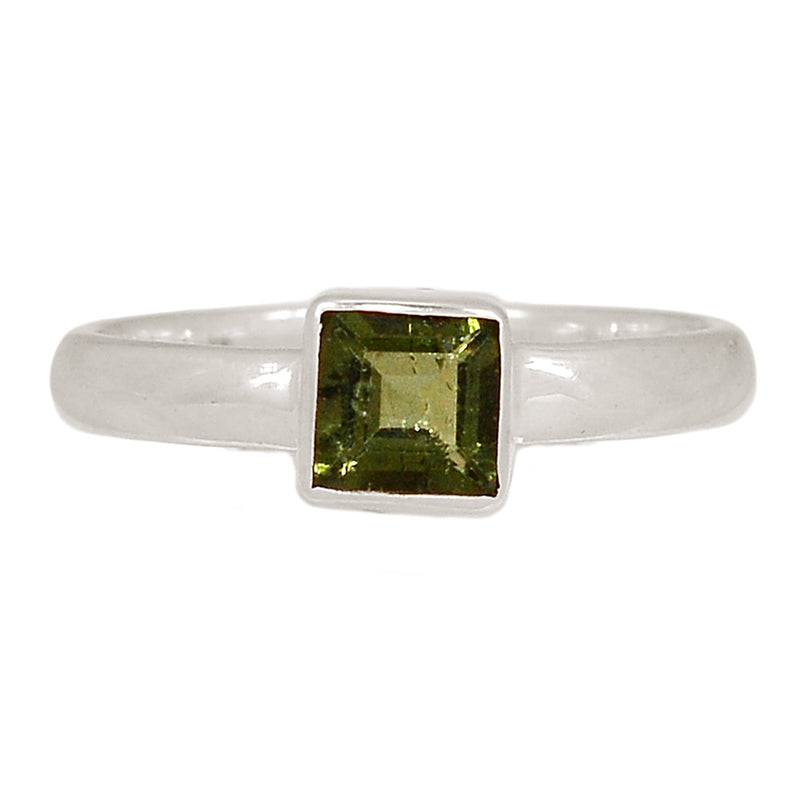 Moldavite Faceted Ring - MDFR50