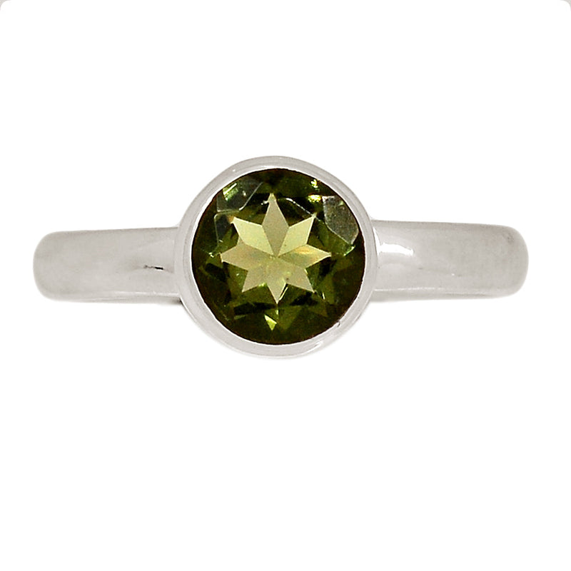 Moldavite Faceted Ring - MDFR52