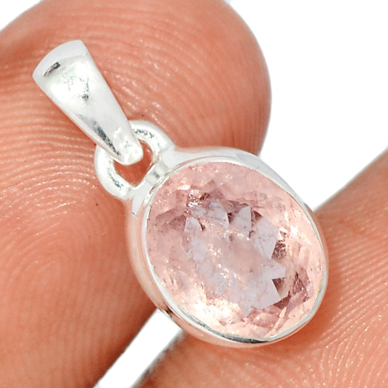 0.7" Morganite Faceted Pendants - MGFP559