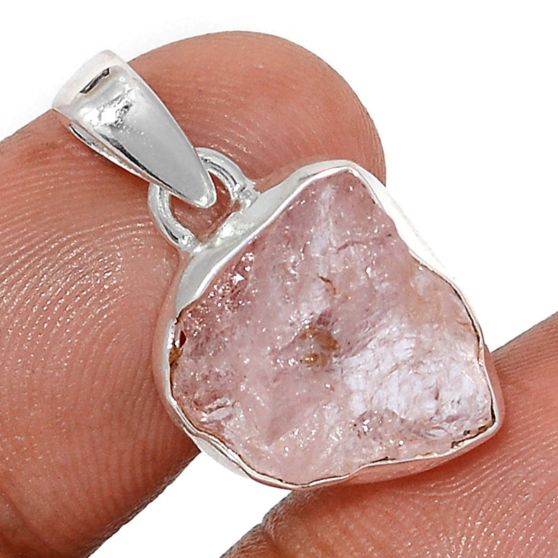 1" Morganite Rough Pendants - MGNP755