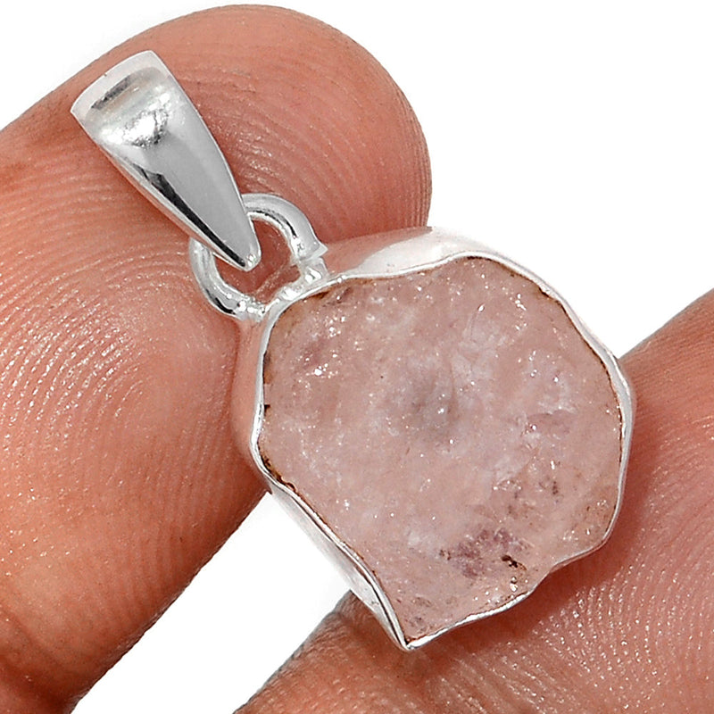 1" Morganite Rough Pendants - MGNP762