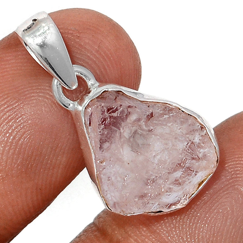 1" Morganite Rough Pendants - MGNP764