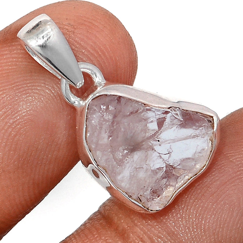 1" Morganite Rough Pendants - MGNP768