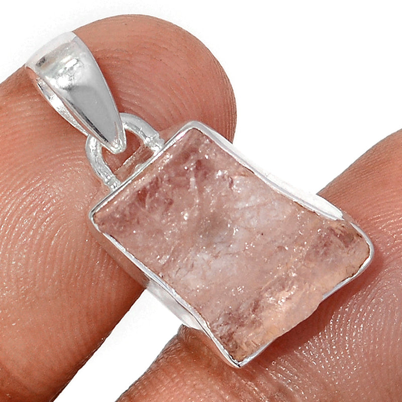 1" Morganite Rough Pendants - MGNP773