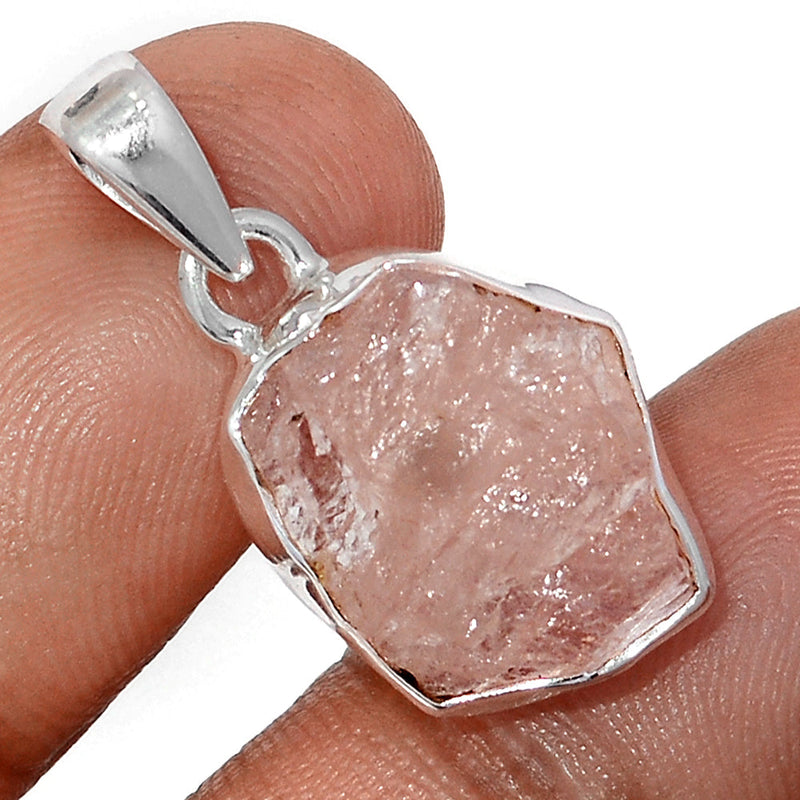 1.1" Morganite Rough Pendants - MGNP774