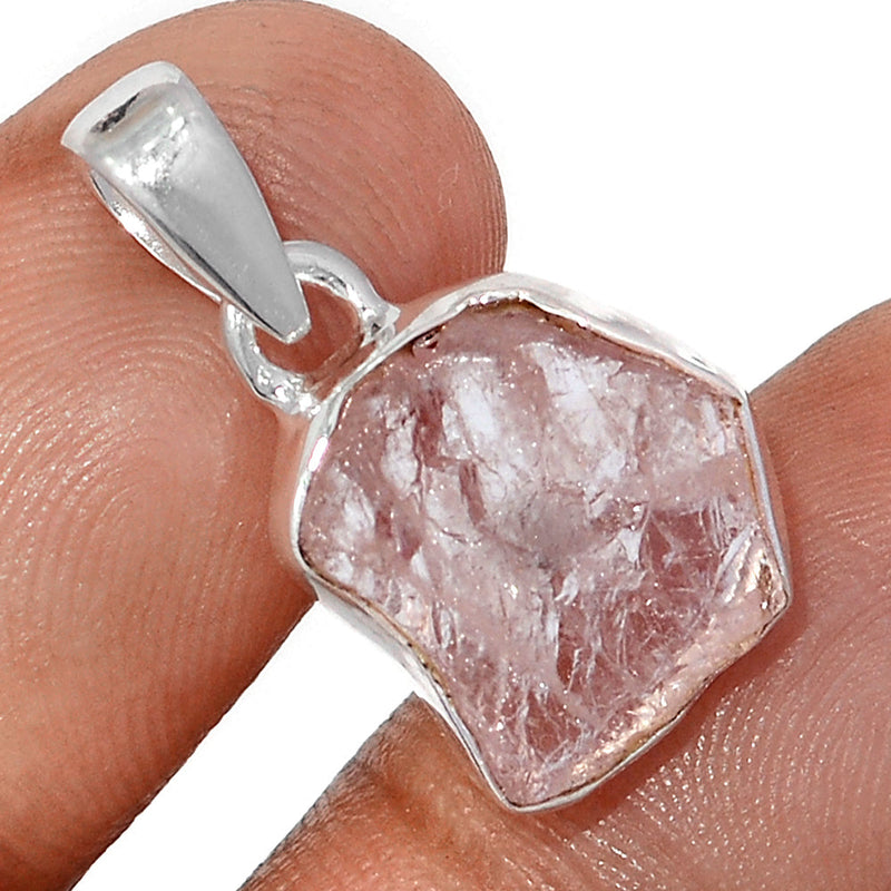 1" Morganite Rough Pendants - MGNP780