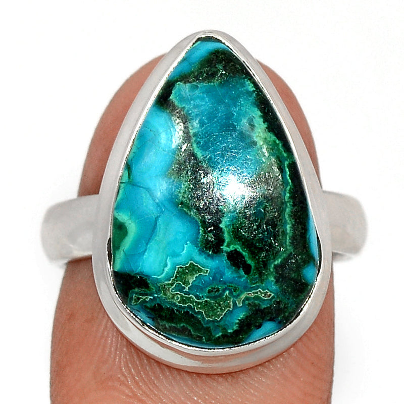 Malachite In Chrysocolla Ring - MICR1443