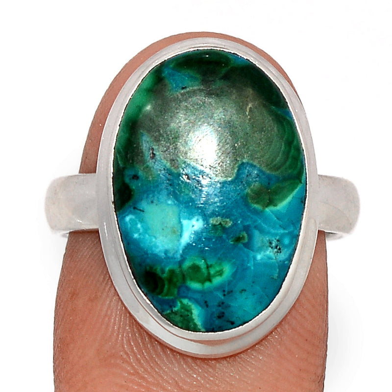 Malachite In Chrysocolla Ring - MICR1445