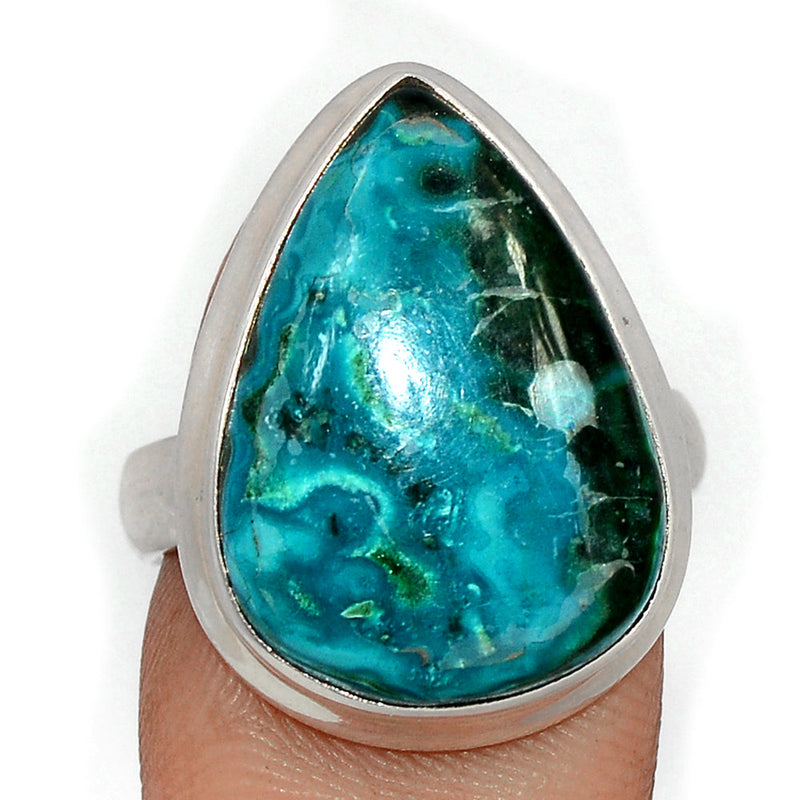 Malachite In Chrysocolla Ring - MICR1448