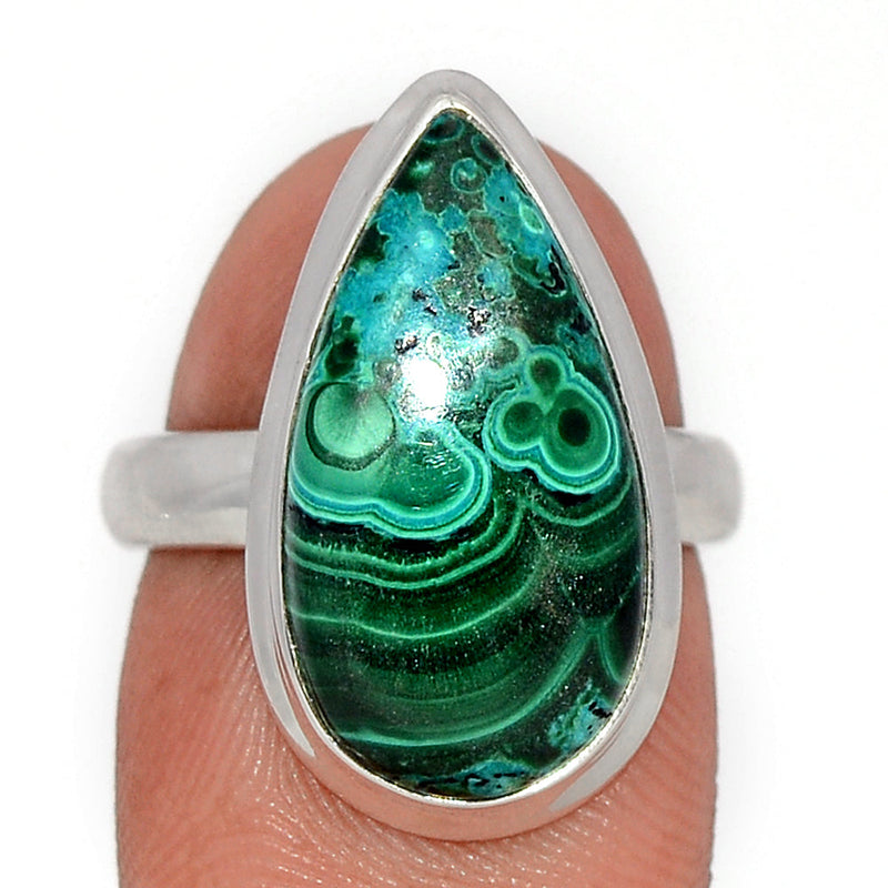 Malachite In Chrysocolla Ring - MICR1455