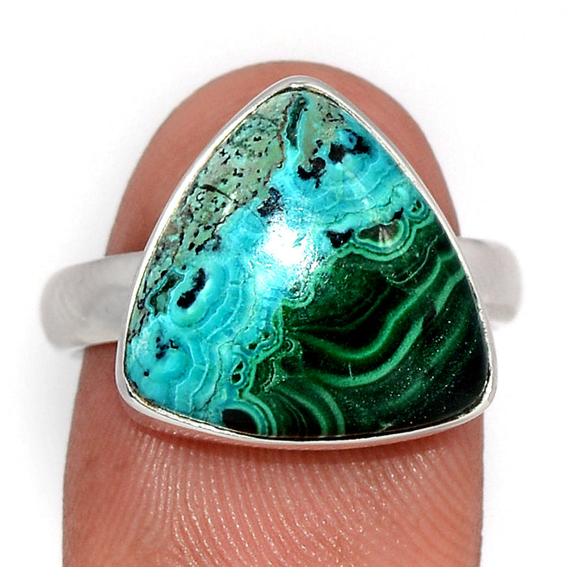 Malachite In Chrysocolla Ring - MICR1457