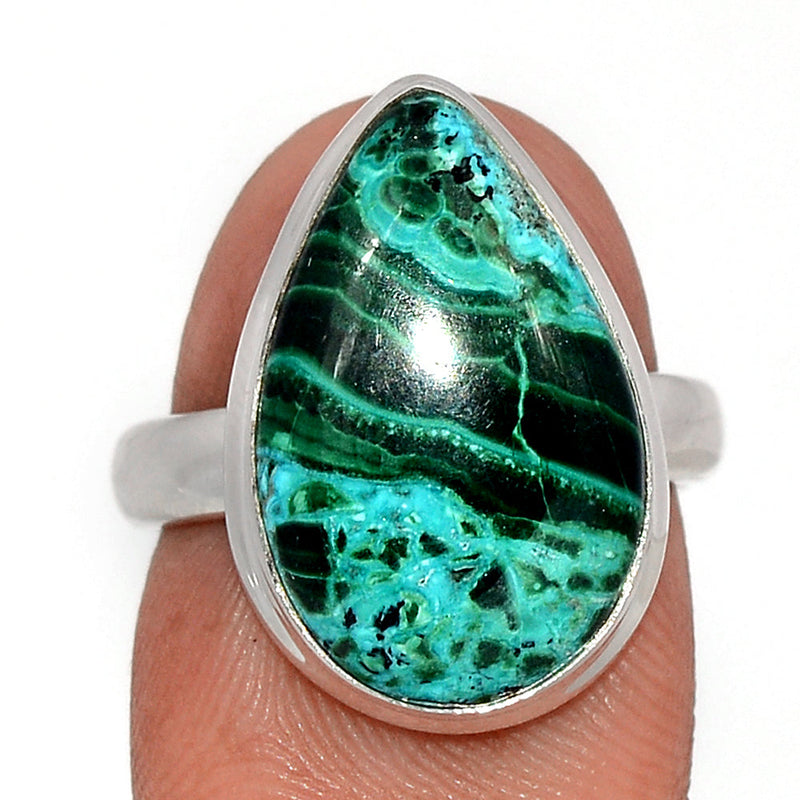 Malachite In Chrysocolla Ring - MICR1476