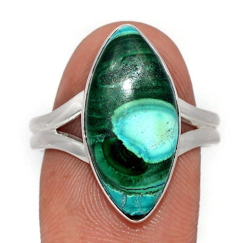 Malachite In Chrysocolla Ring - MICR1481