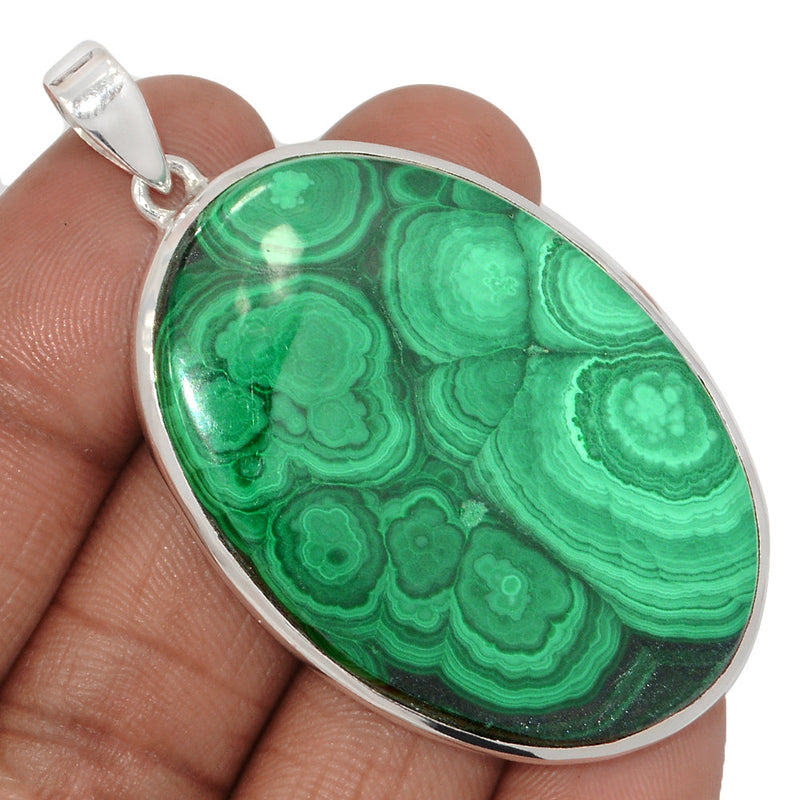 2.3" Extra Large - Malachite Pendants - MLAP3335