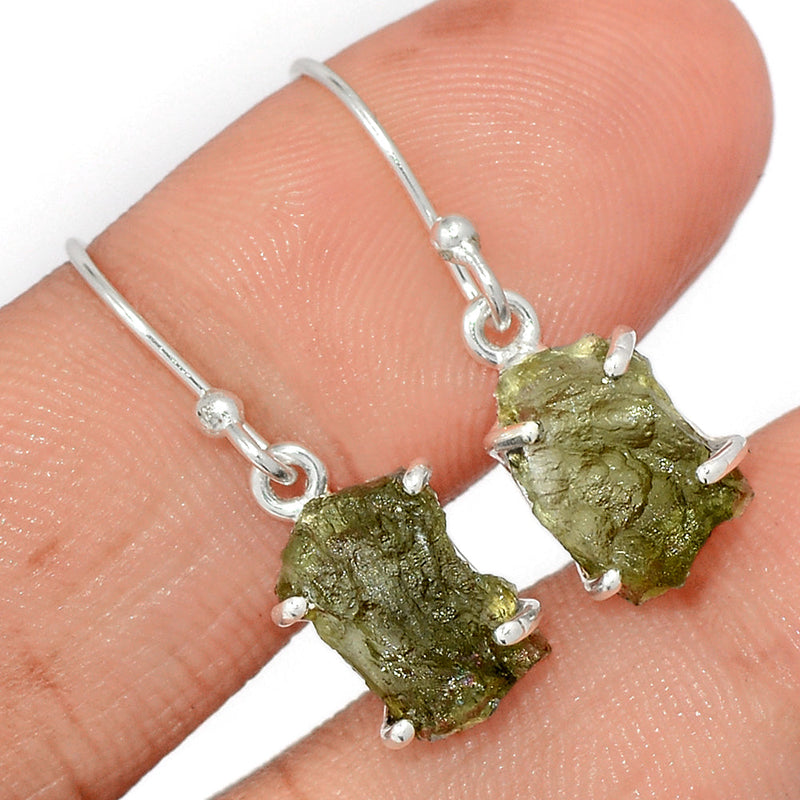 1.1" Claw - Moldavite Earrings - MLDE262