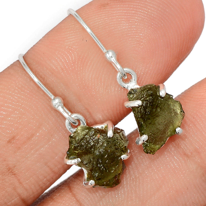 1" Claw - Moldavite Earrings - MLDE265