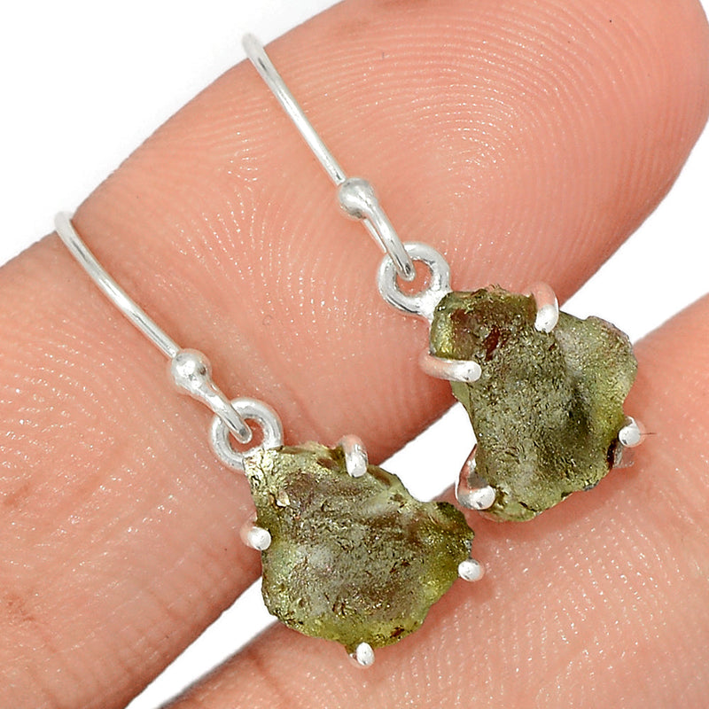 1" Claw - Moldavite Earrings - MLDE269