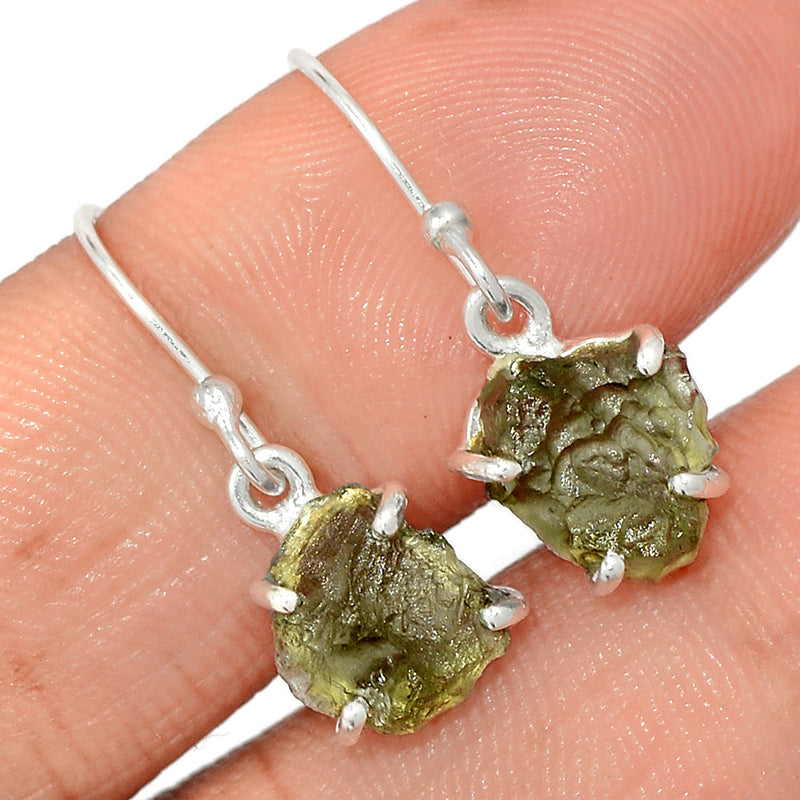 1" Claw - Moldavite Earrings - MLDE272