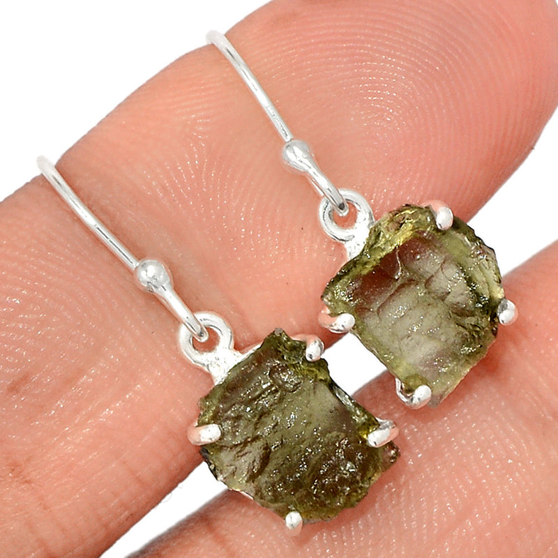 1" Claw - Moldavite Earrings - MLDE273