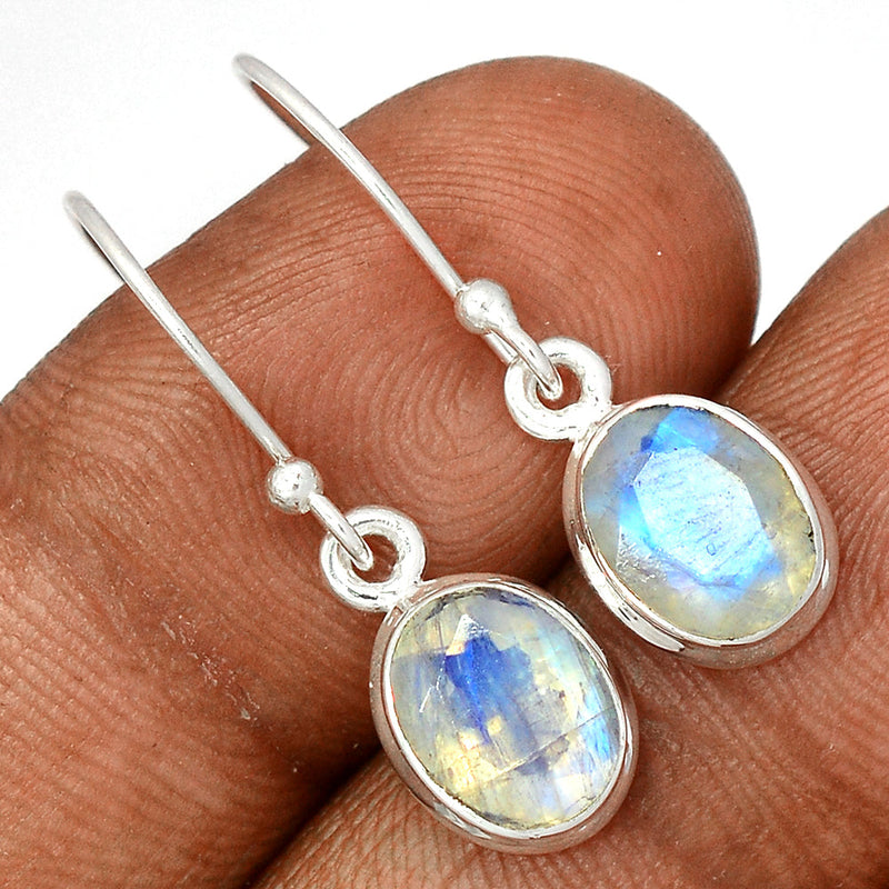 1.2" Moonstone Faceted Earrings - MNFE618