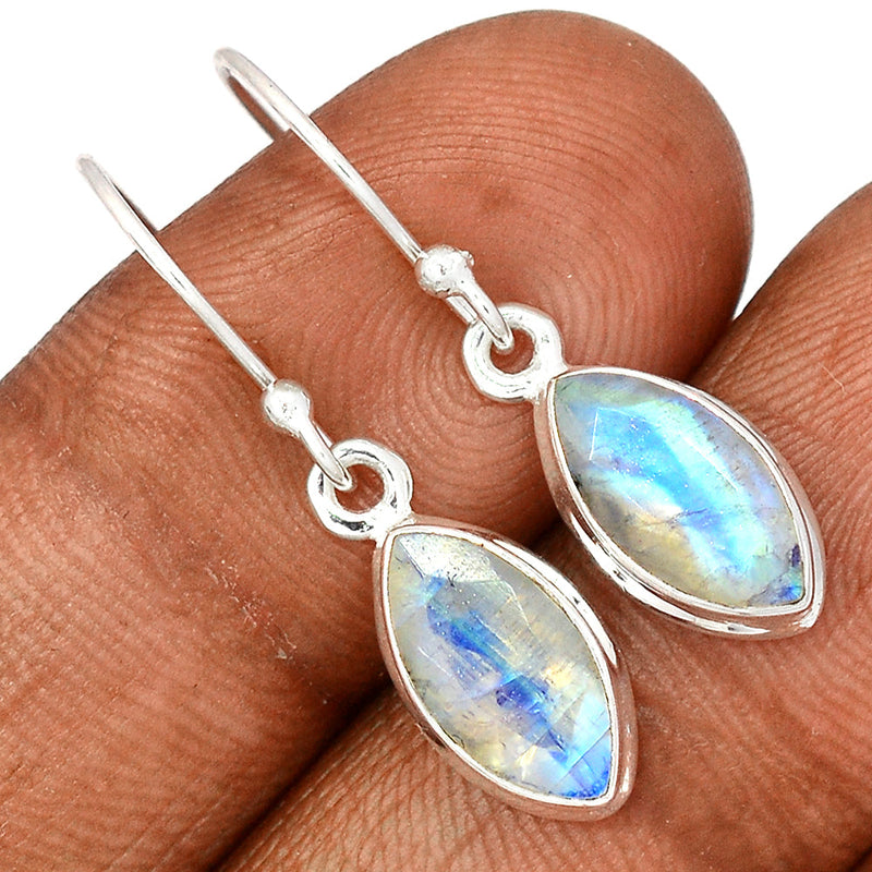 1.2" Moonstone Faceted Earrings - MNFE619