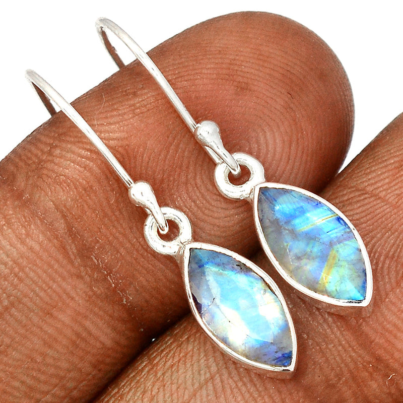 1.2" Moonstone Faceted Earrings - MNFE634