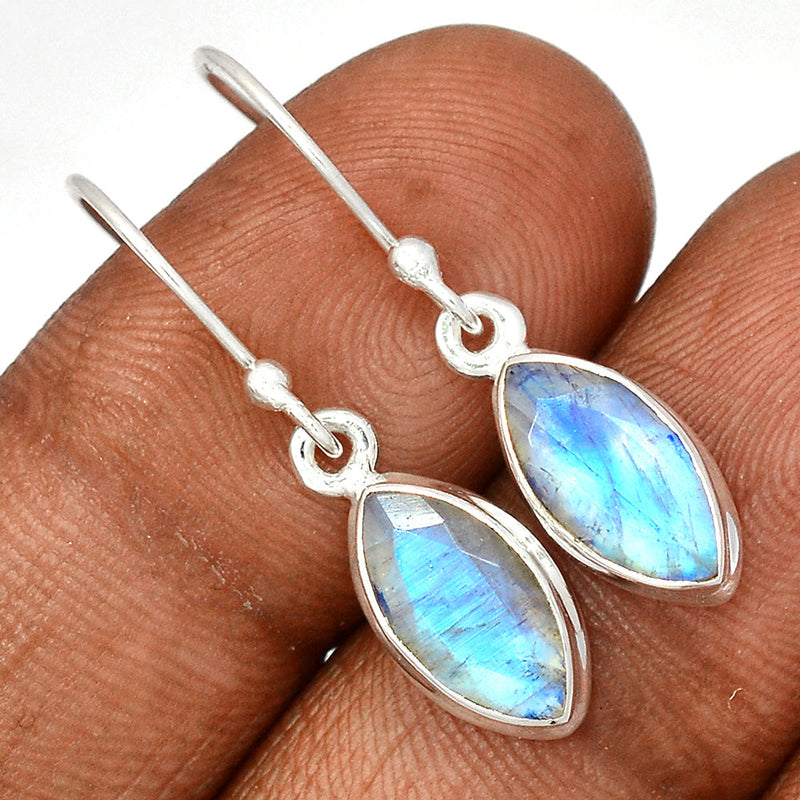 1.2" Moonstone Faceted Earrings - MNFE638