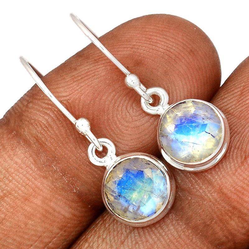 1.1" Moonstone Faceted Earrings - MNFE644