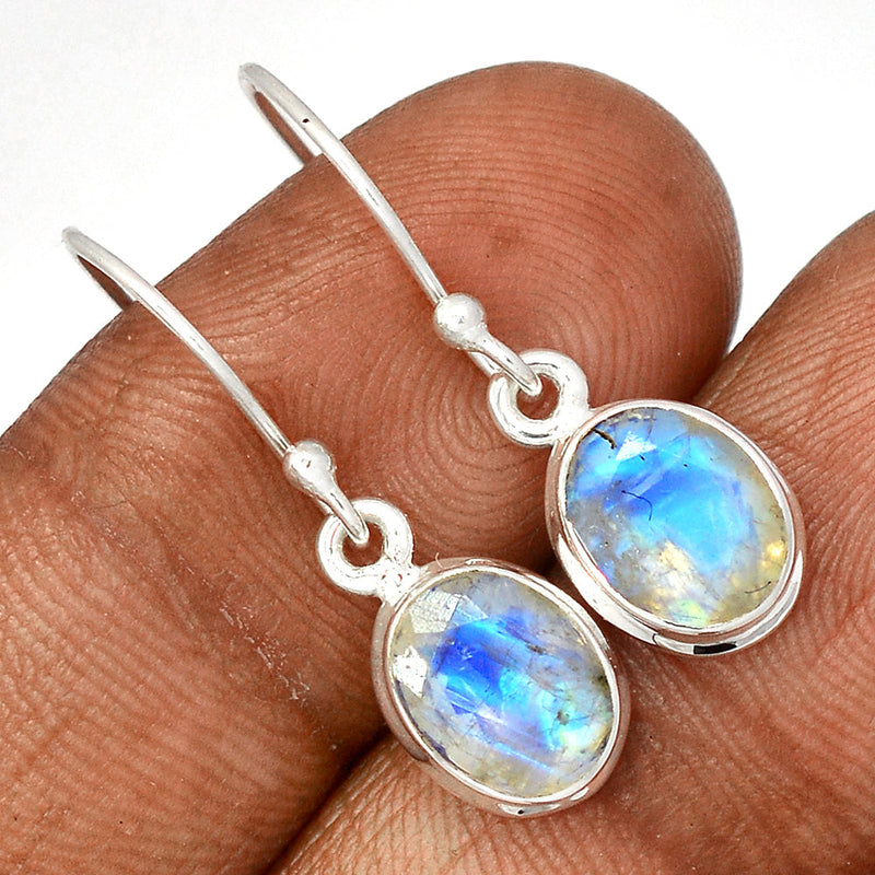 1.1" Moonstone Faceted Earrings - MNFE651