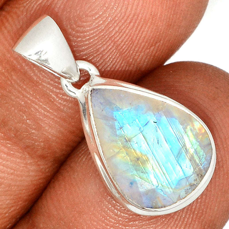 1" Moonstone Faceted Pendants - MNFP1762