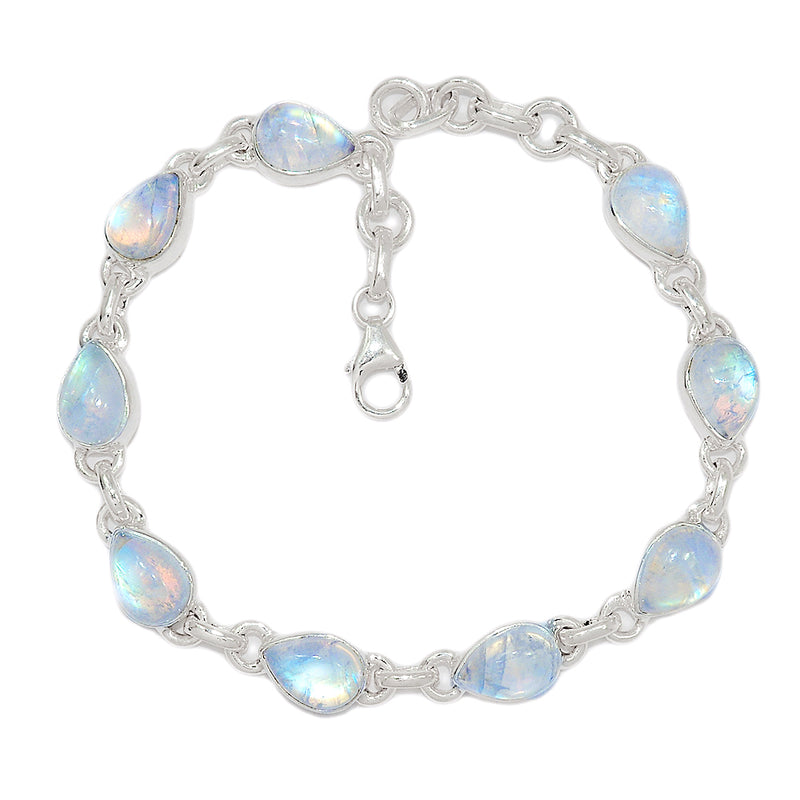 8.7" Rainbow Moonstone Bracelets - MONB577