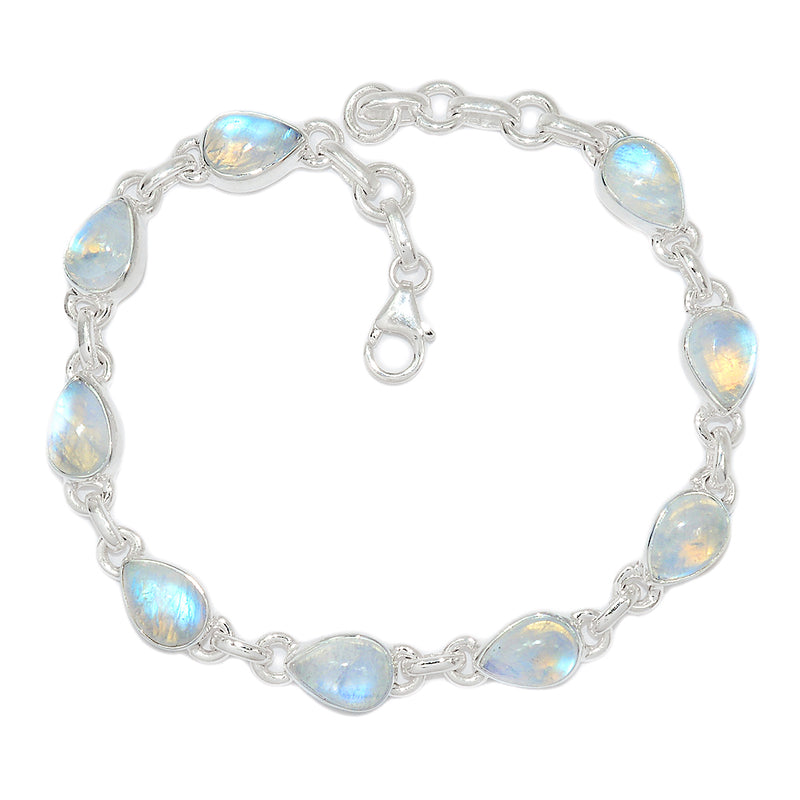 8.7" Rainbow Moonstone Bracelets - MONB581