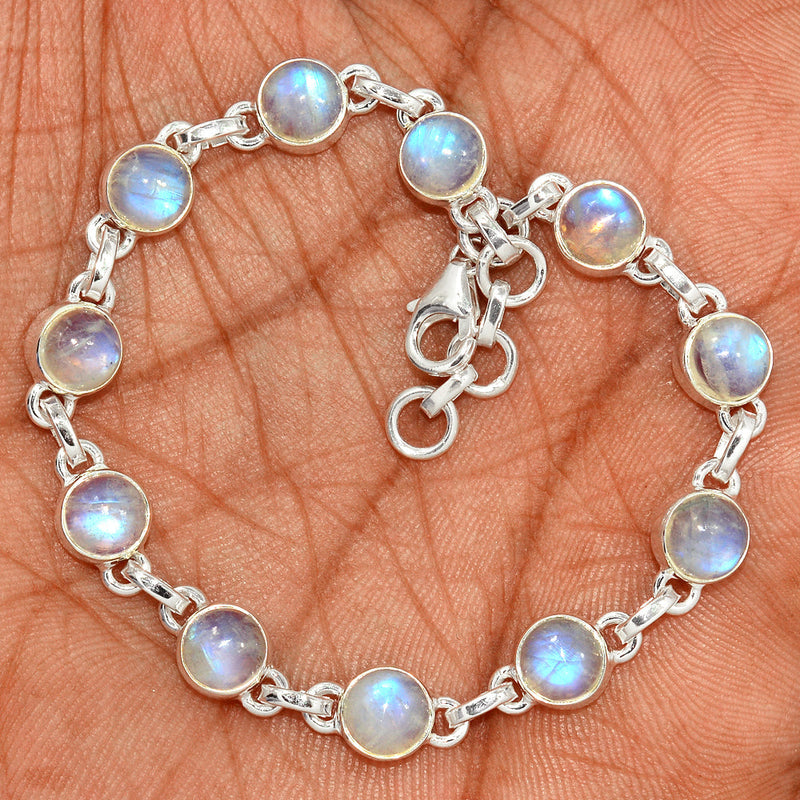 8.5" Rainbow Moonstone Bracelets - MONB730