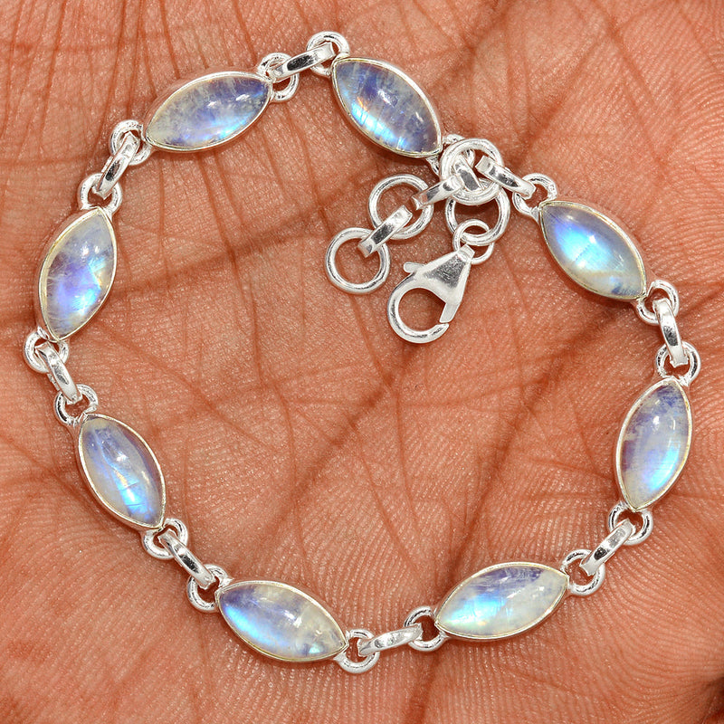 8.2" Rainbow Moonstone Bracelets - MONB732